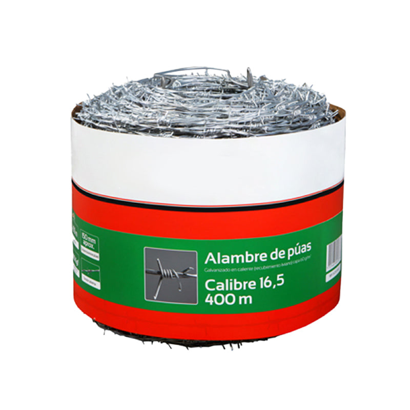 Alambre de Púas C16.5 x 400m paq X3 unidades TORNADO