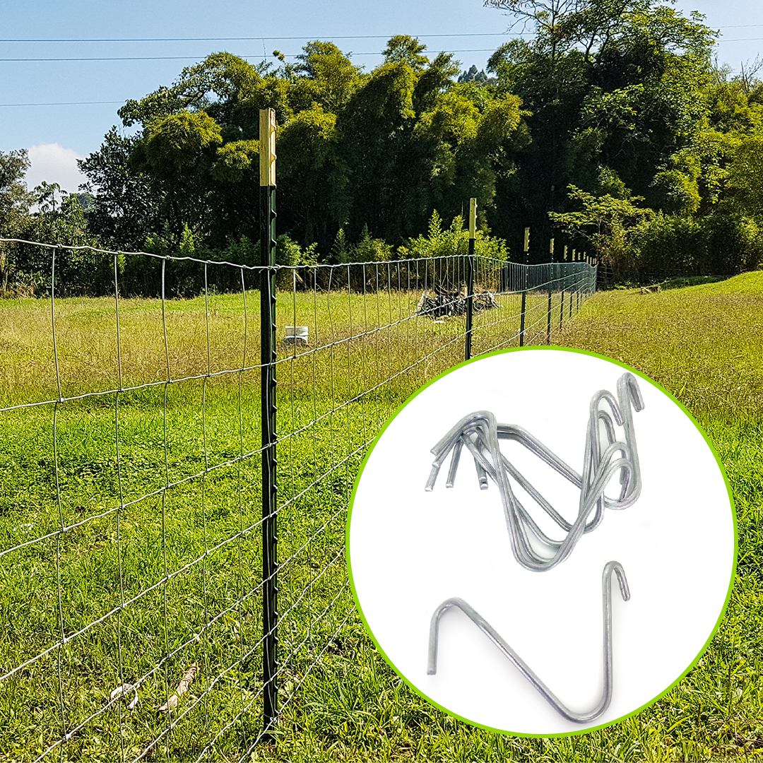 Clip Galvanizado Púa Malla Agrofácil Paquete x 100 / 500 unidades