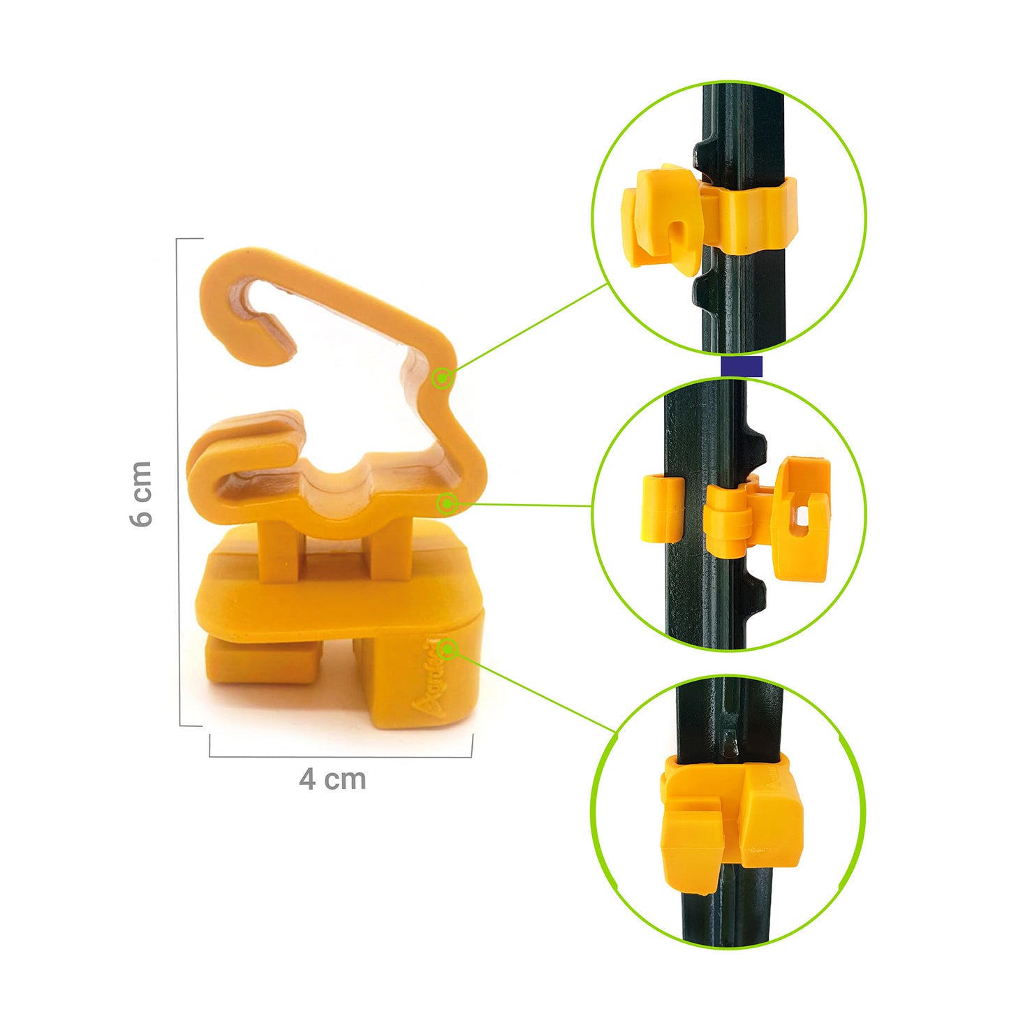 Aislador Poste de Acero Agrofácil x 50 unds