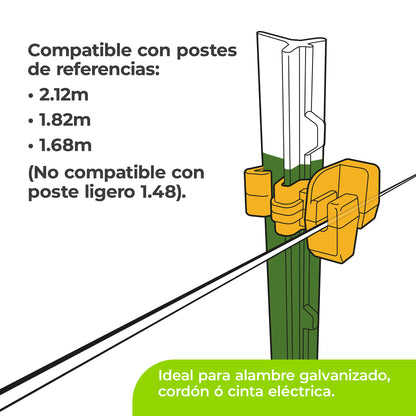 Aislador Poste de Acero Agrofácil x 50 unds