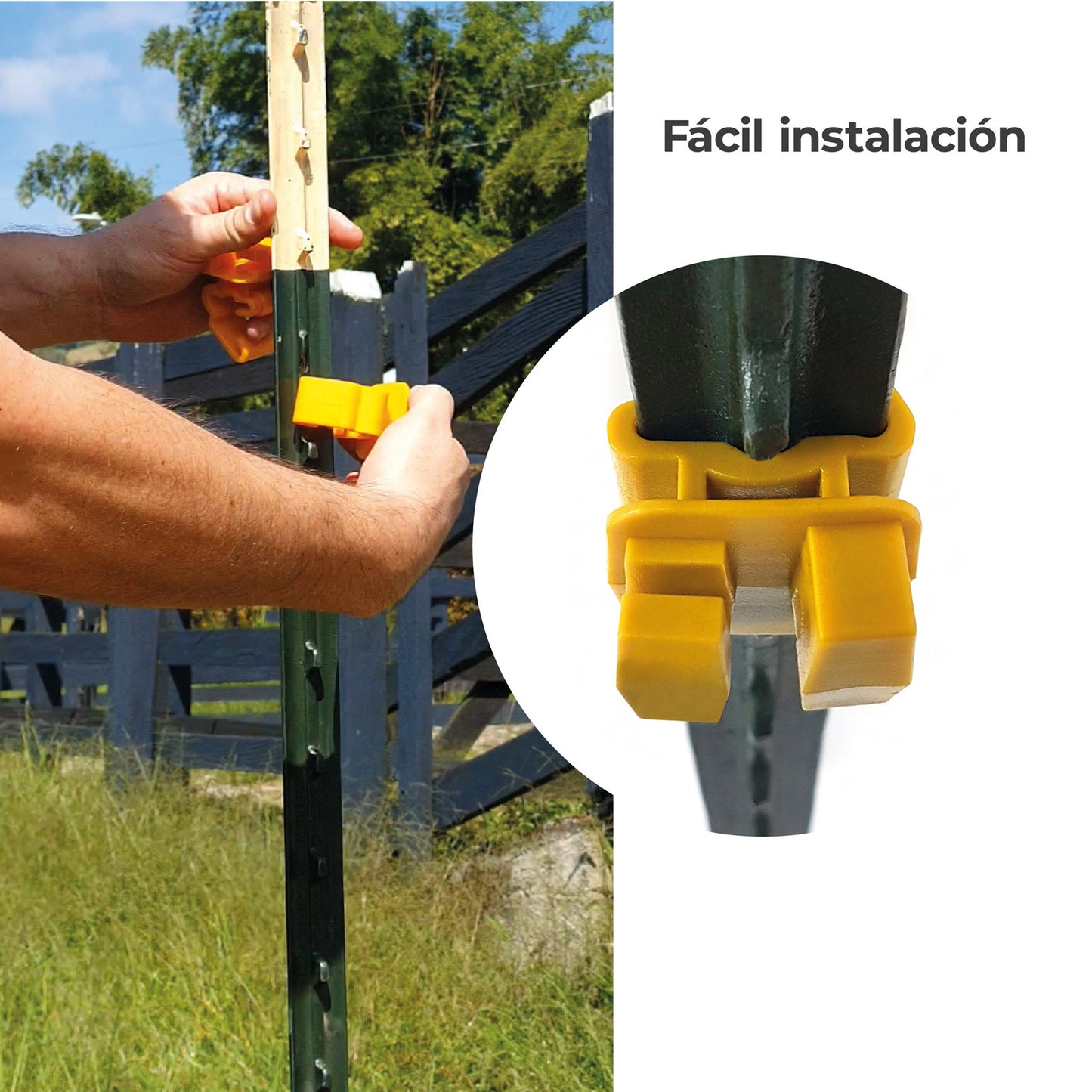 Aislador Poste de Acero Bolsa Agrofácil x 100 unds