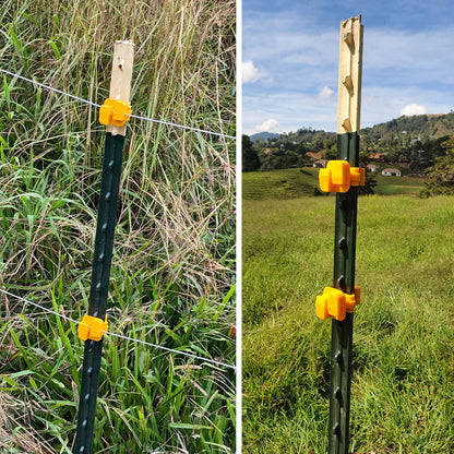 Aislador Poste de Acero Agrofácil x 50 unds