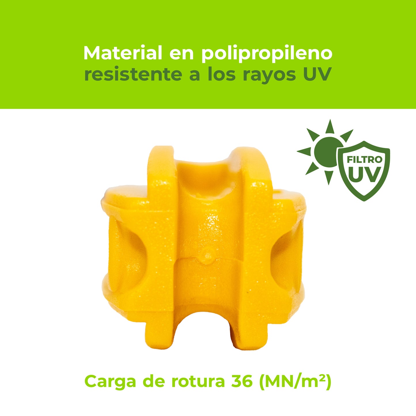Aislador Ovalado Agrofácil (Terminal Amarillo) x 25 unidades