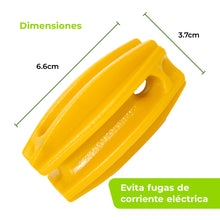 Aislador Ovalado Agrofácil (Terminal Amarillo) x 25 unidades