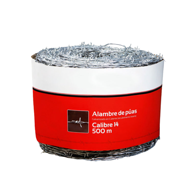 Alambre de Púas C14 x 500mt paquete x3 unds TORNADO