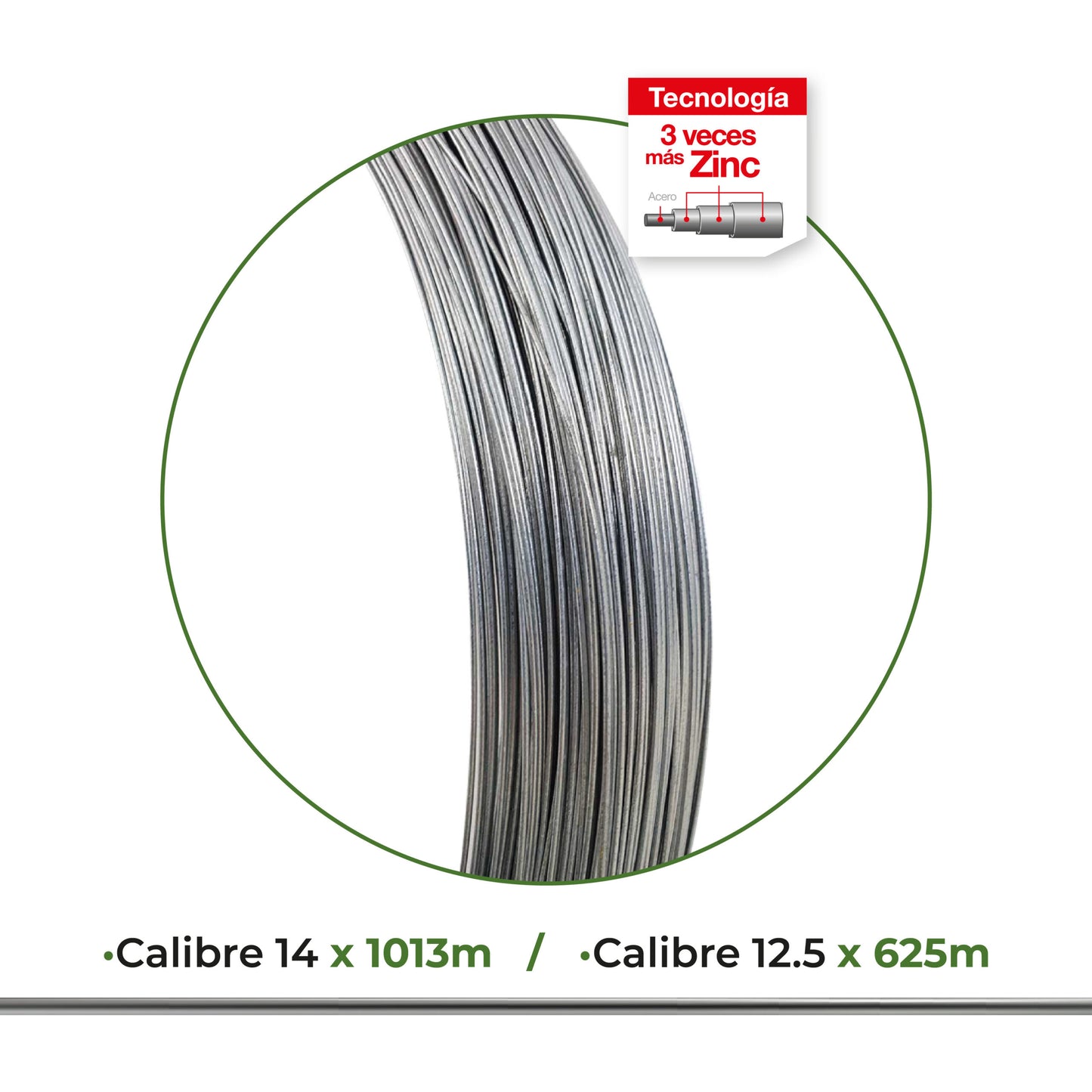 Alambre Galvanizado MOTTO Cerca Eléctrica