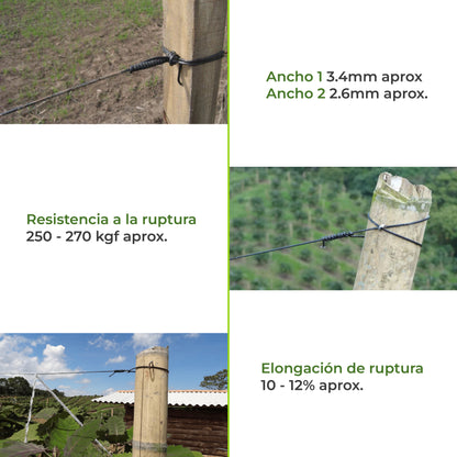 Alambre plastico tutorado Farmer C12 x 500m