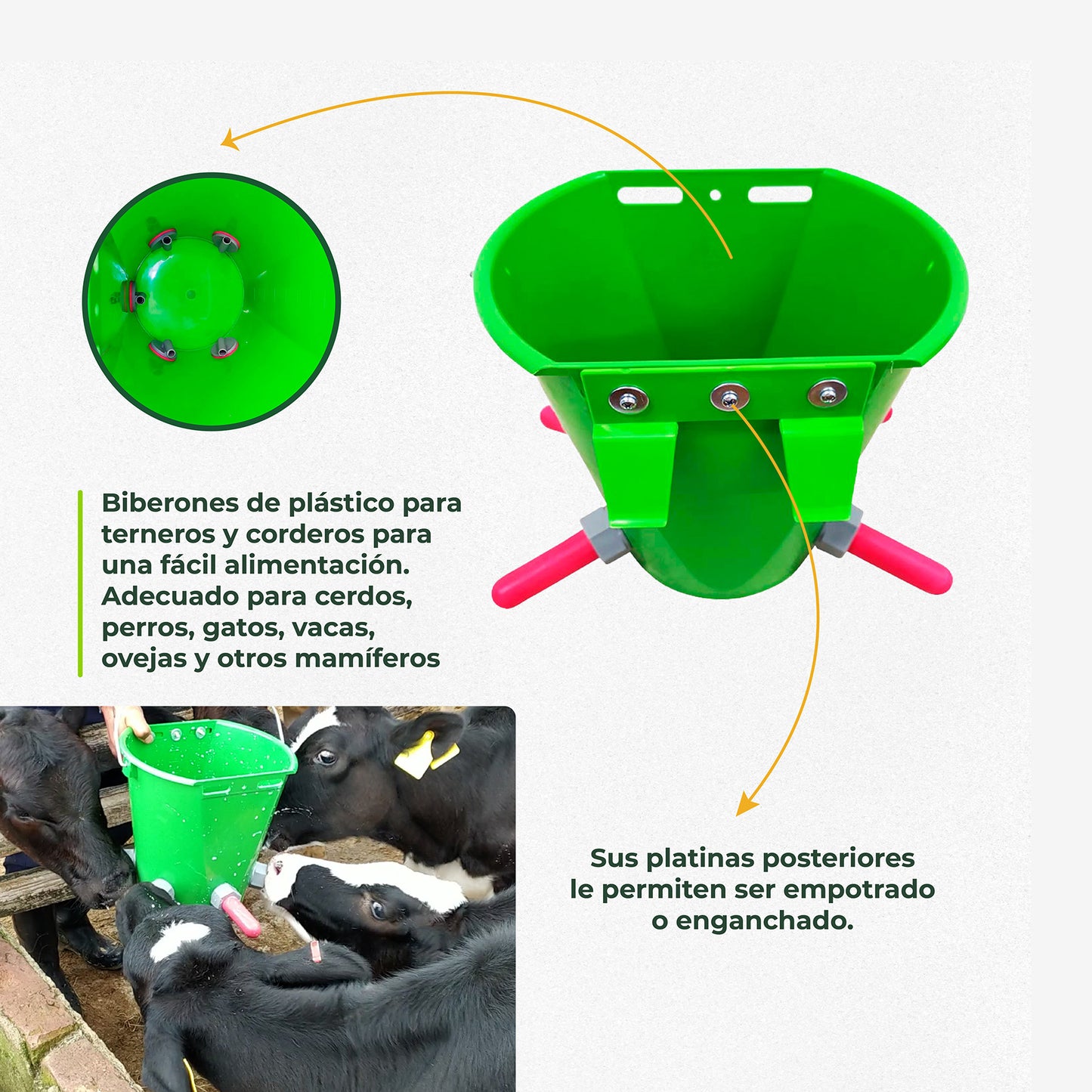 Balde Nodriza Ternero x 5 Chupones Agrofácil