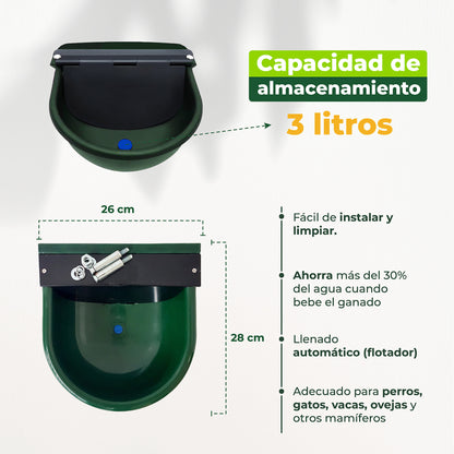 Bebedero Plástico Automático 3L Agrofácil