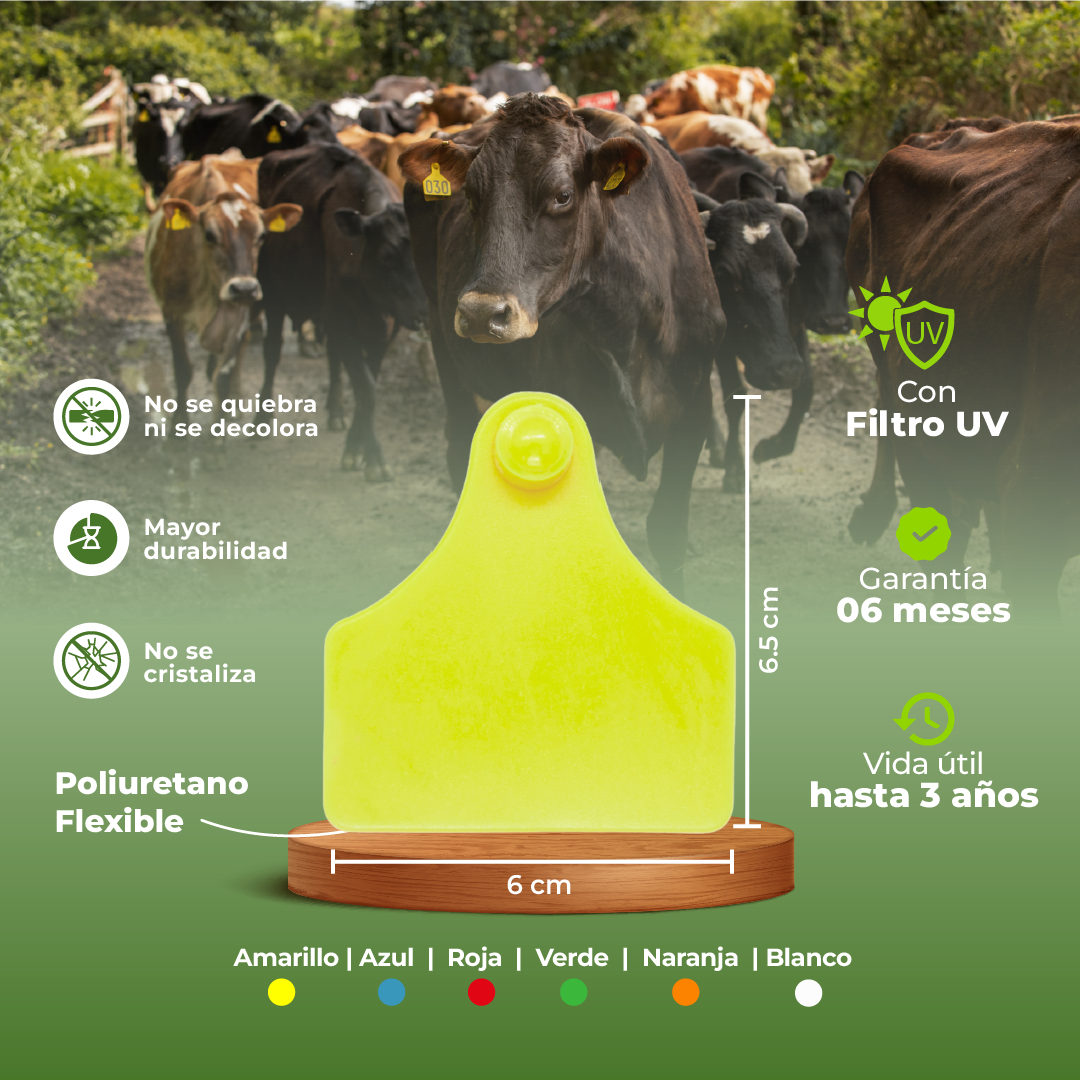 Orejera Bovino Export Agrofácil Para Identificar Ganado