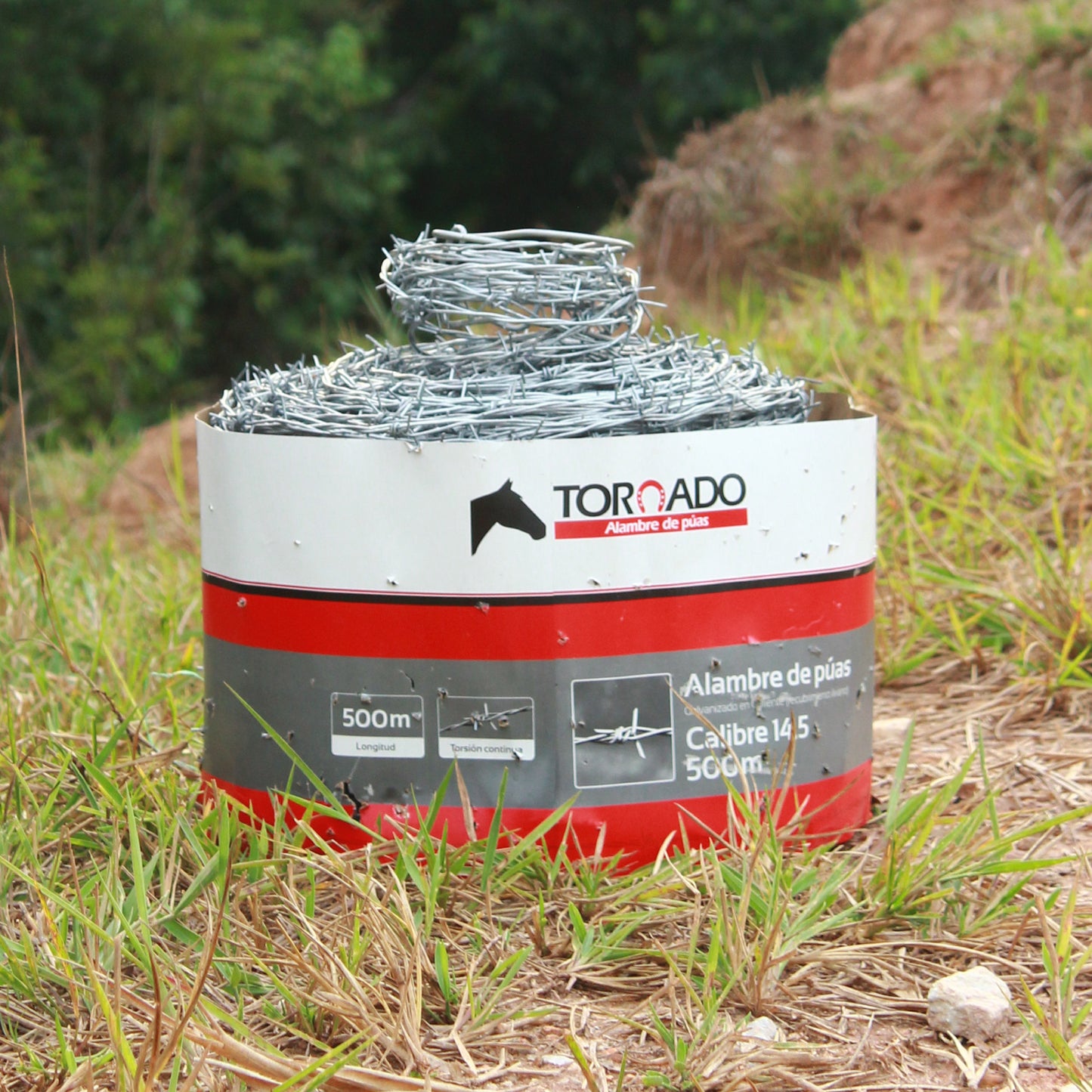 Alambre de Púas C14.5 x 500m paquete x3 Unidades TORNADO
