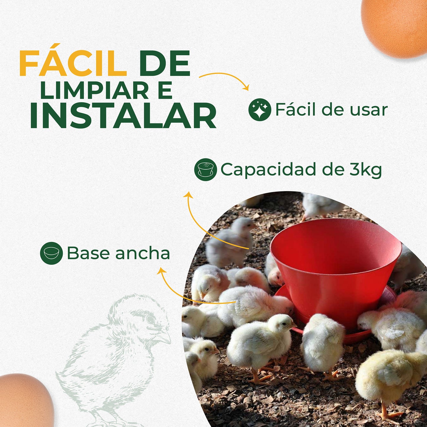 Comedero de Iniciación para Pollos Agrofácil