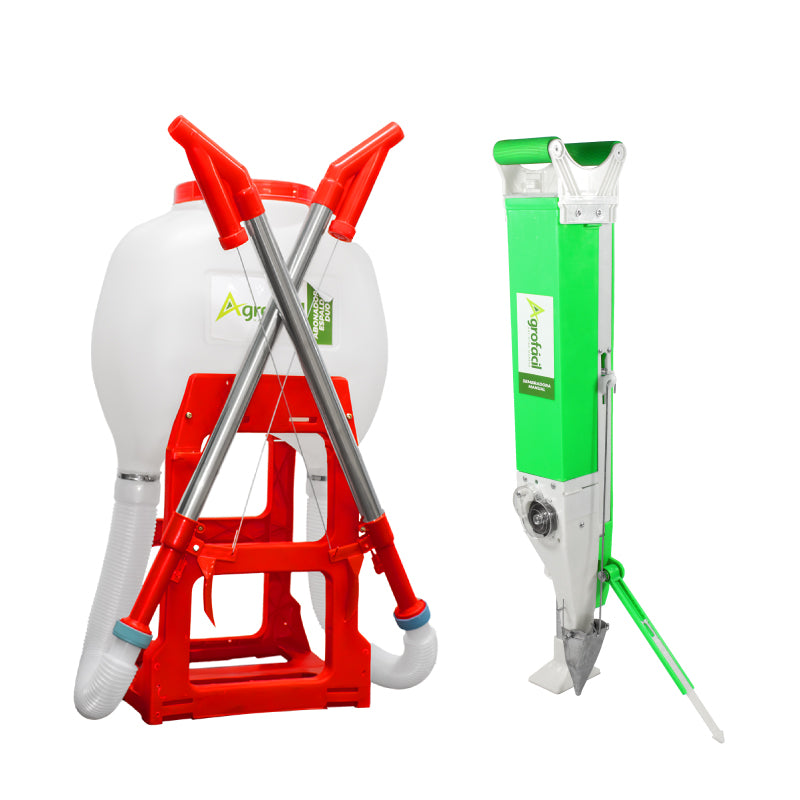 Abonadora de Espalda Dúo+ Sembradora Manual Agrofácil