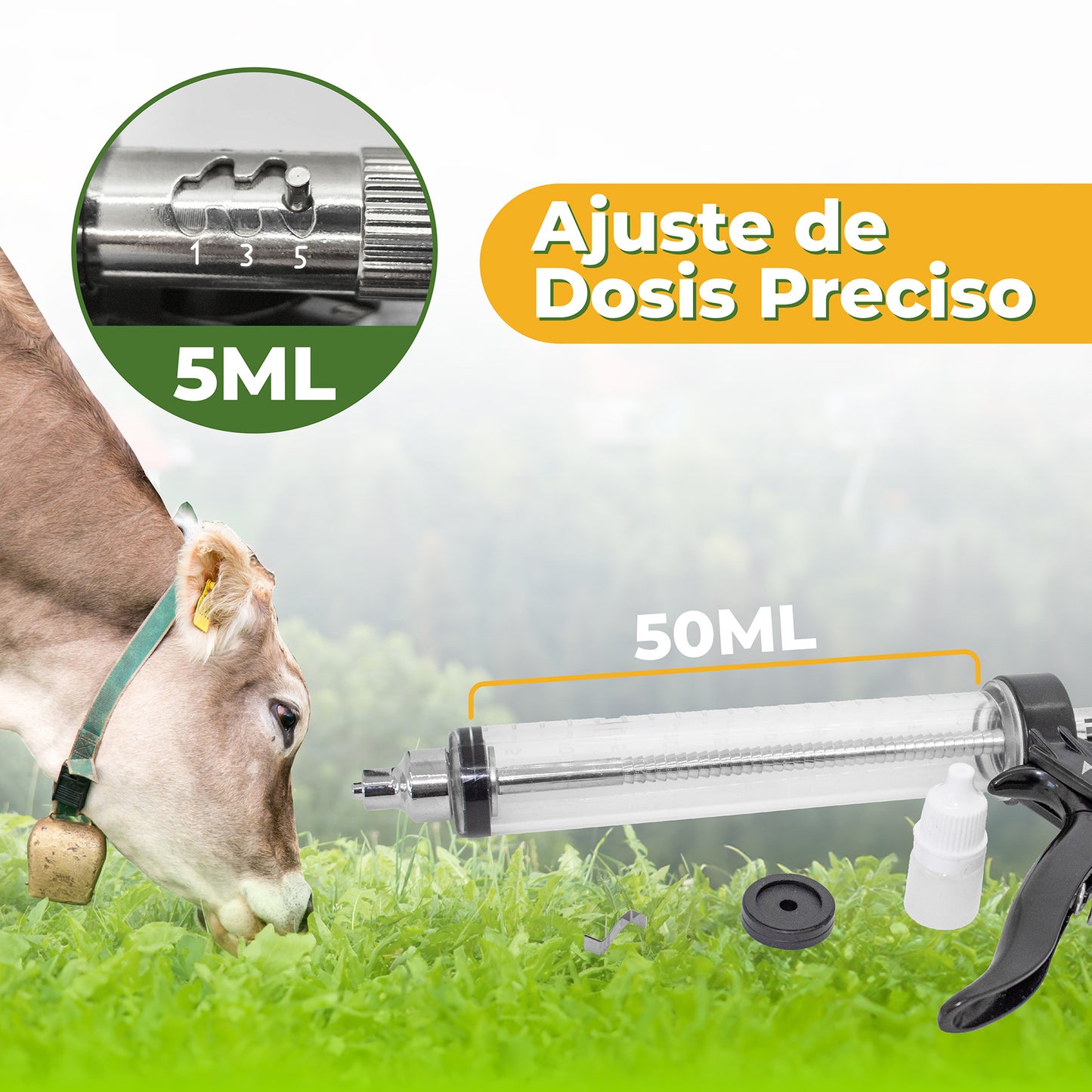 Jeringa Automática Metálica - Plastica Pro 50 ml Agrofácil