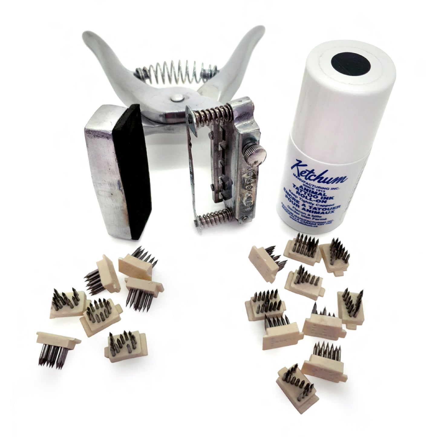 Kit Tatuadora Bovino 3/8" Pro 5 Dígitos Agrofácil