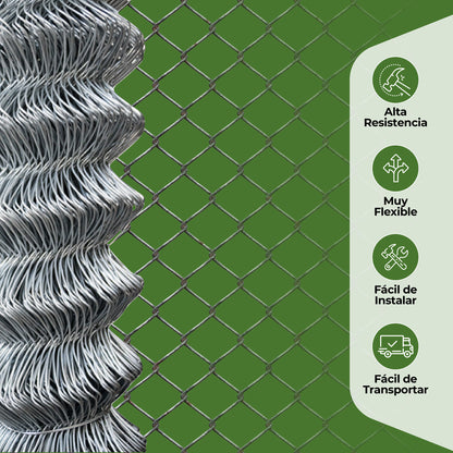 Malla Eslabonada 2mt x 10m Agrofácil