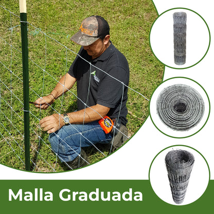 Malla Graduada Agrofácil 1.47m x 50m x 3 unds