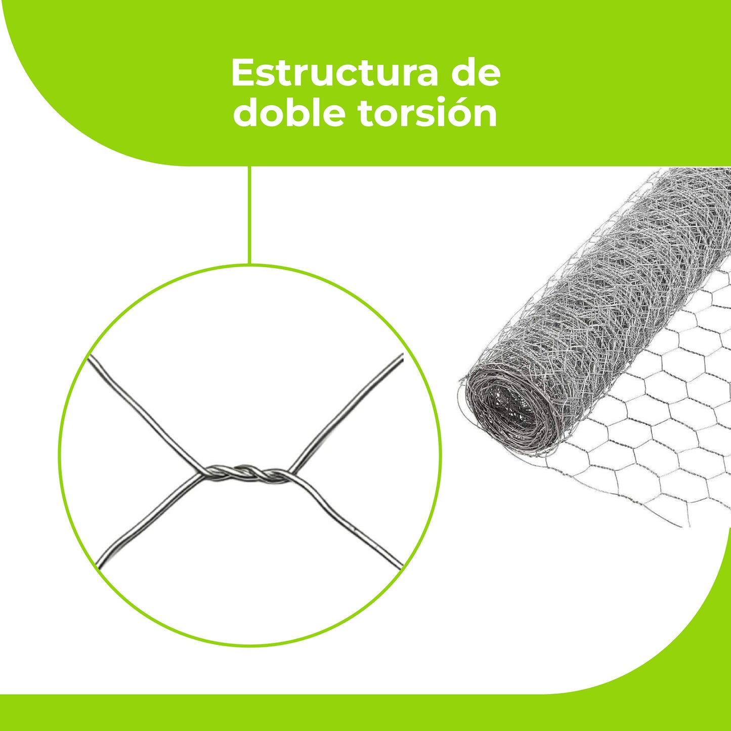 Malla Hexagonal Pollo, Gallina y Pajaro Agrofácil