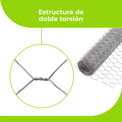 Malla Hexagonal Pollo, Gallina y Pajaro Agrofácil