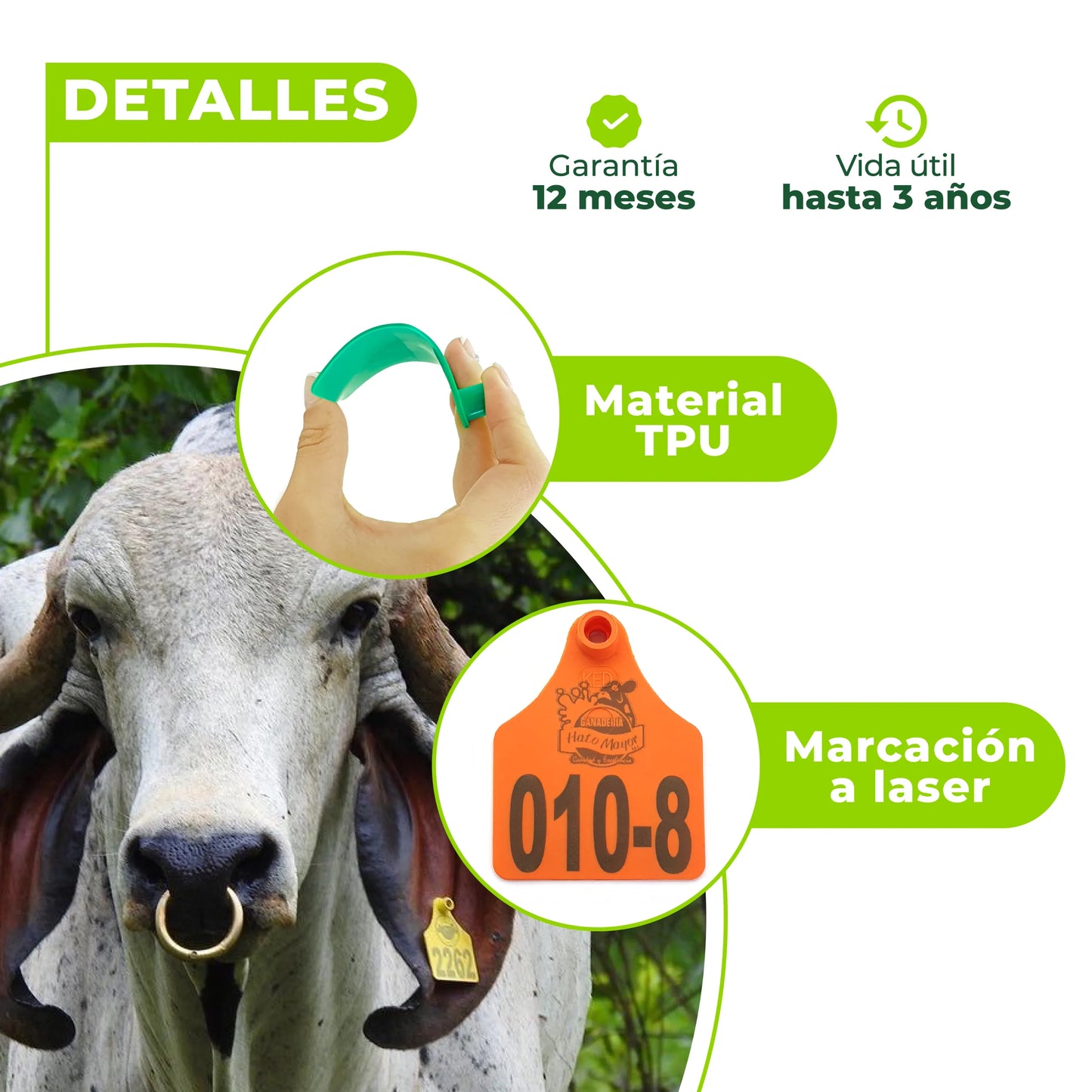 Orejera Bovina Estándar Agrofácil