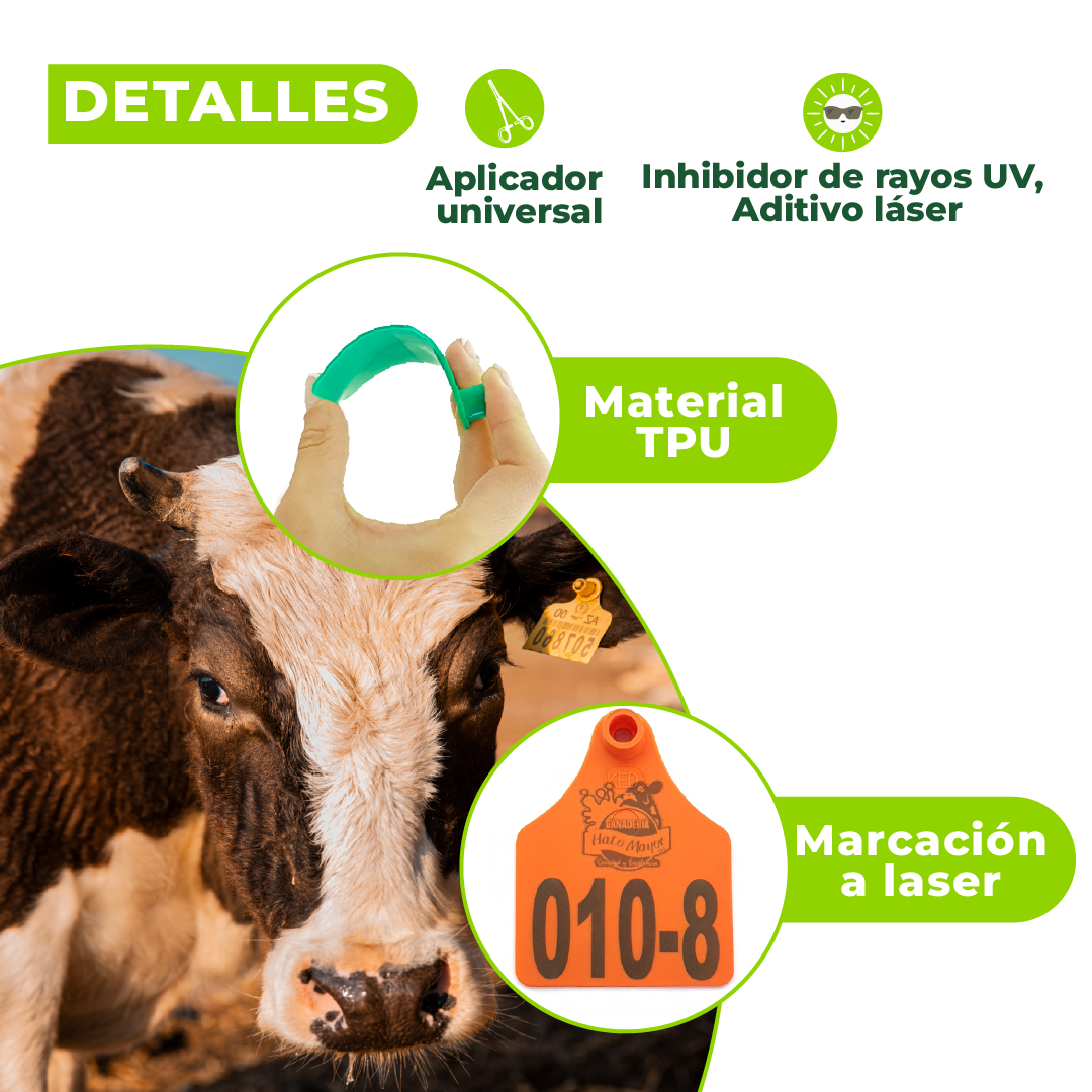 Orejera Bovino Export Agrofácil Para Identificar Ganado