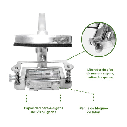 Pinza Tatuadora Bovina 3/8" 4 Dígitos Agrofácil