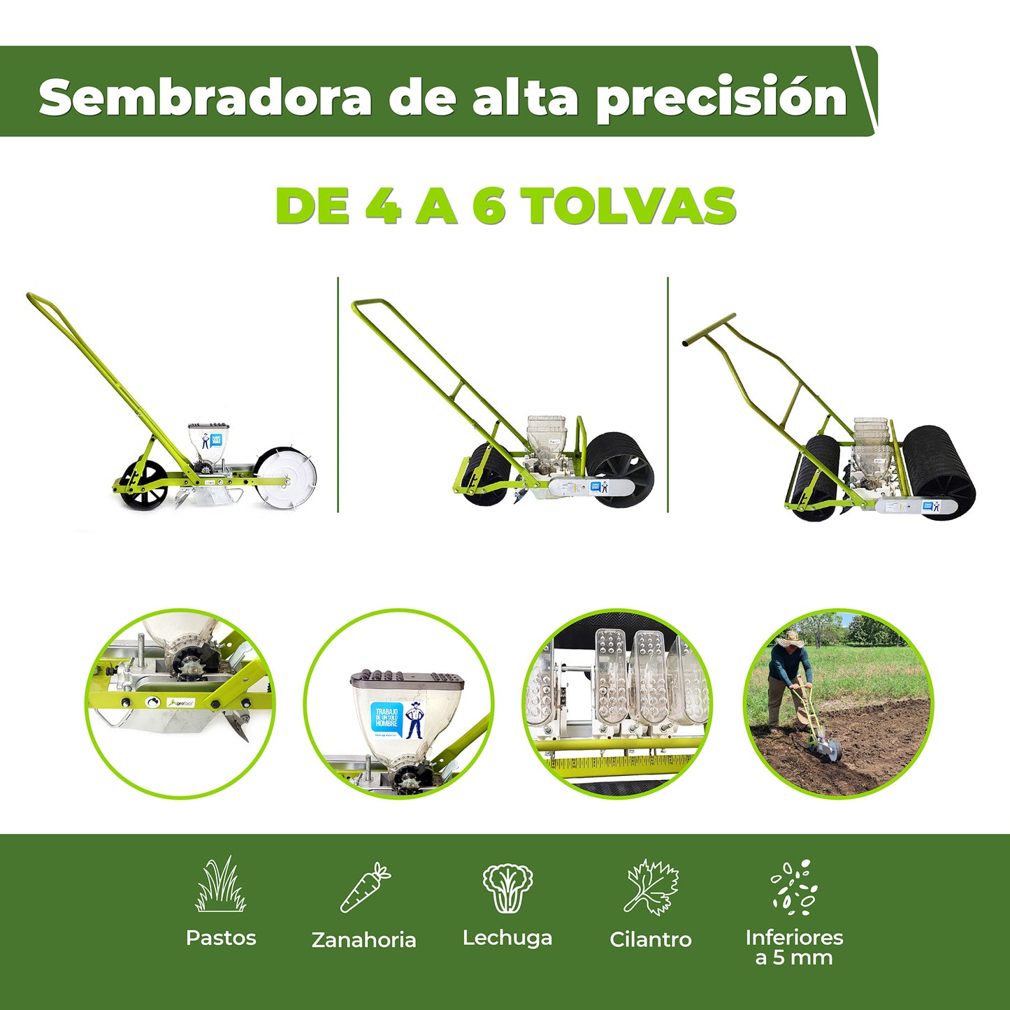 Sembradora de Pastos y Hortalizas Agrofácil
