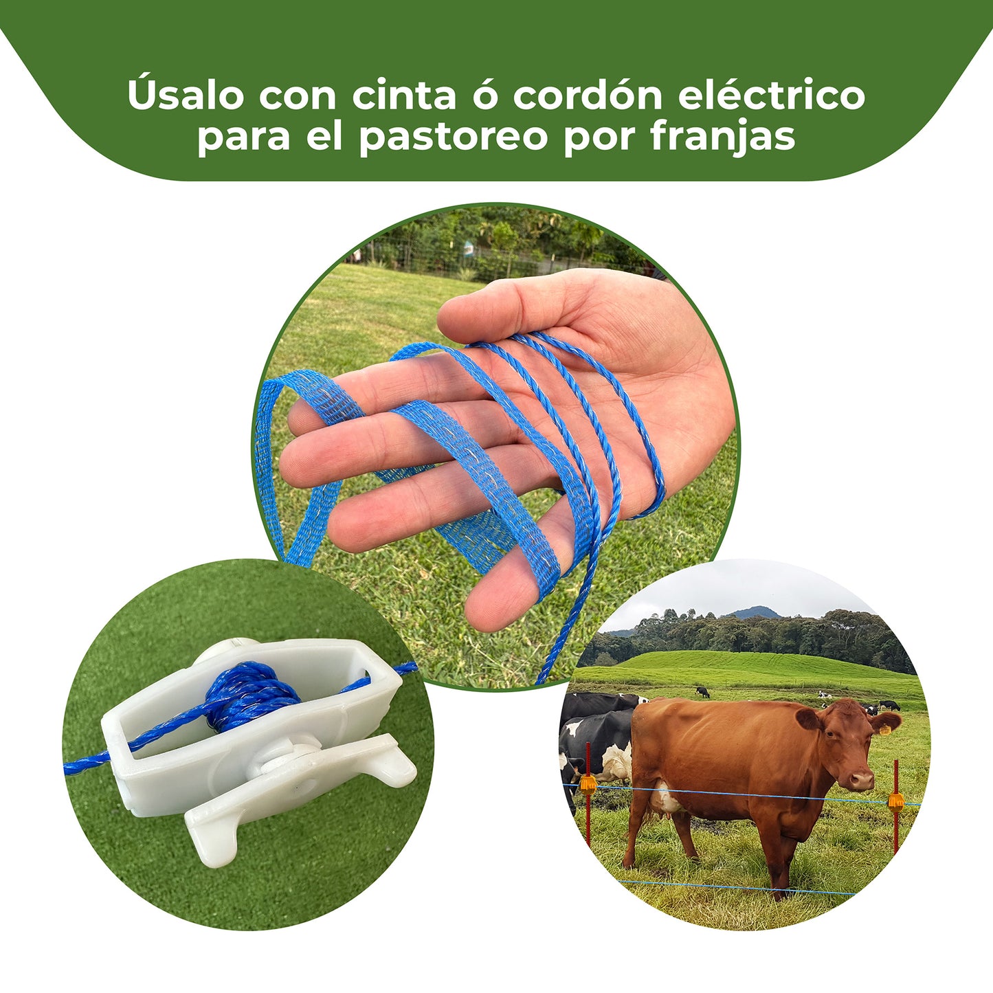 Tensor de Cinta y Cordón eléctrico Agrofácil