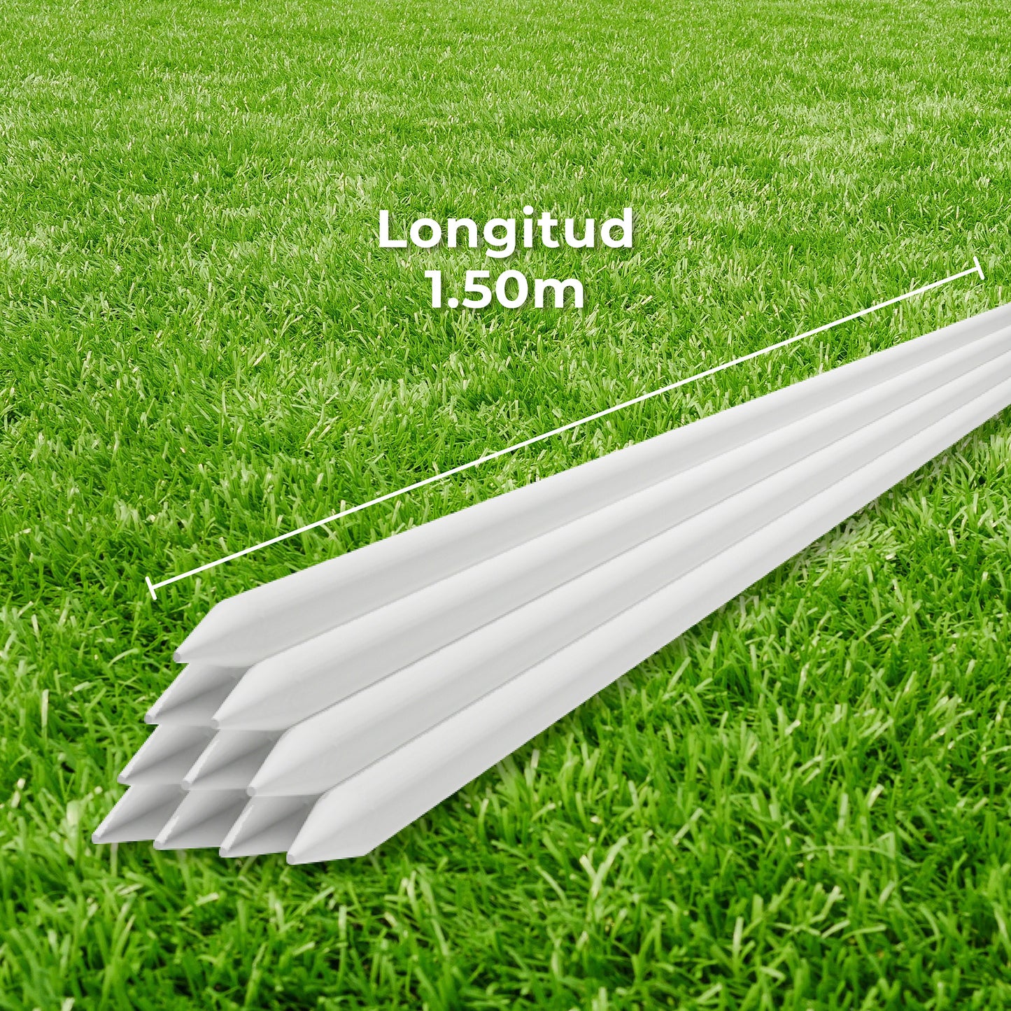 Varilla de Fibra de Vidrio 1.5m x 10mm Agrofácil X 5 unidades