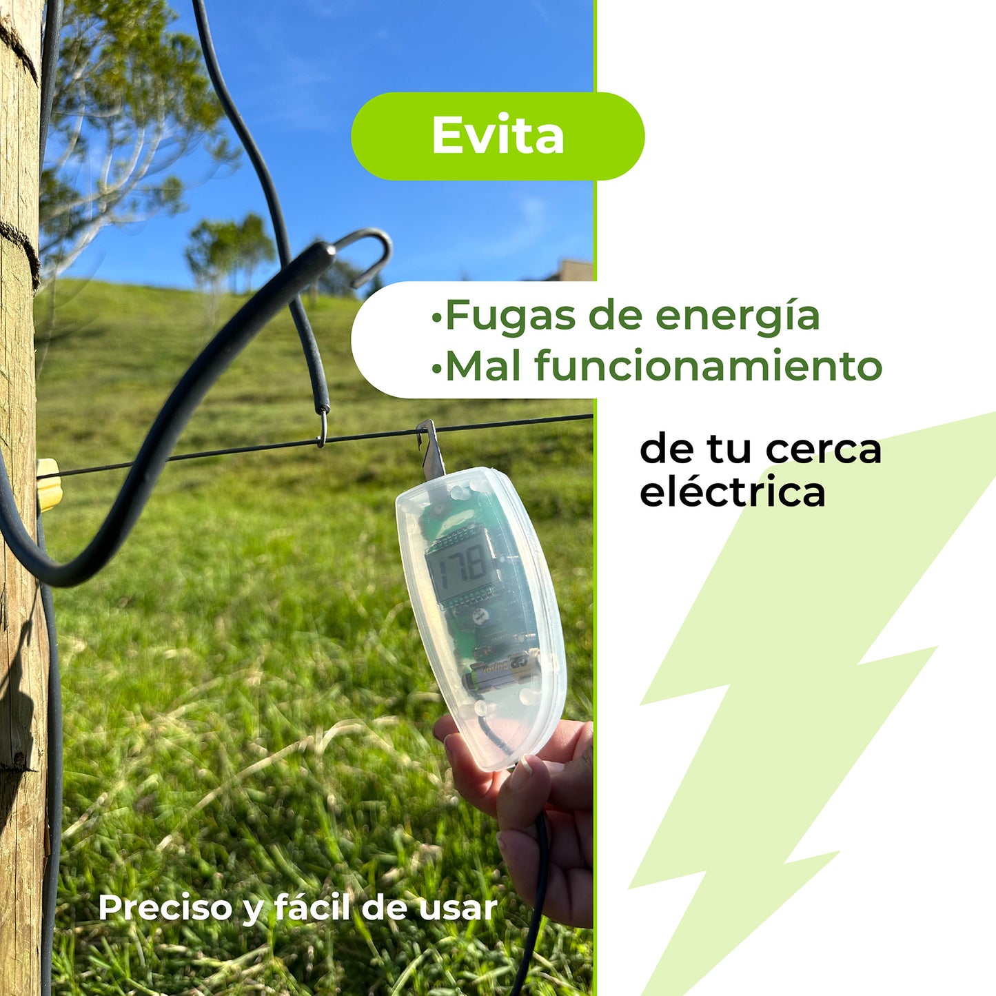 Voltímetro Digital para Cerca Eléctrica Agrofácil