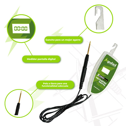 Voltímetro Digital para Cerca Eléctrica Agrofácil