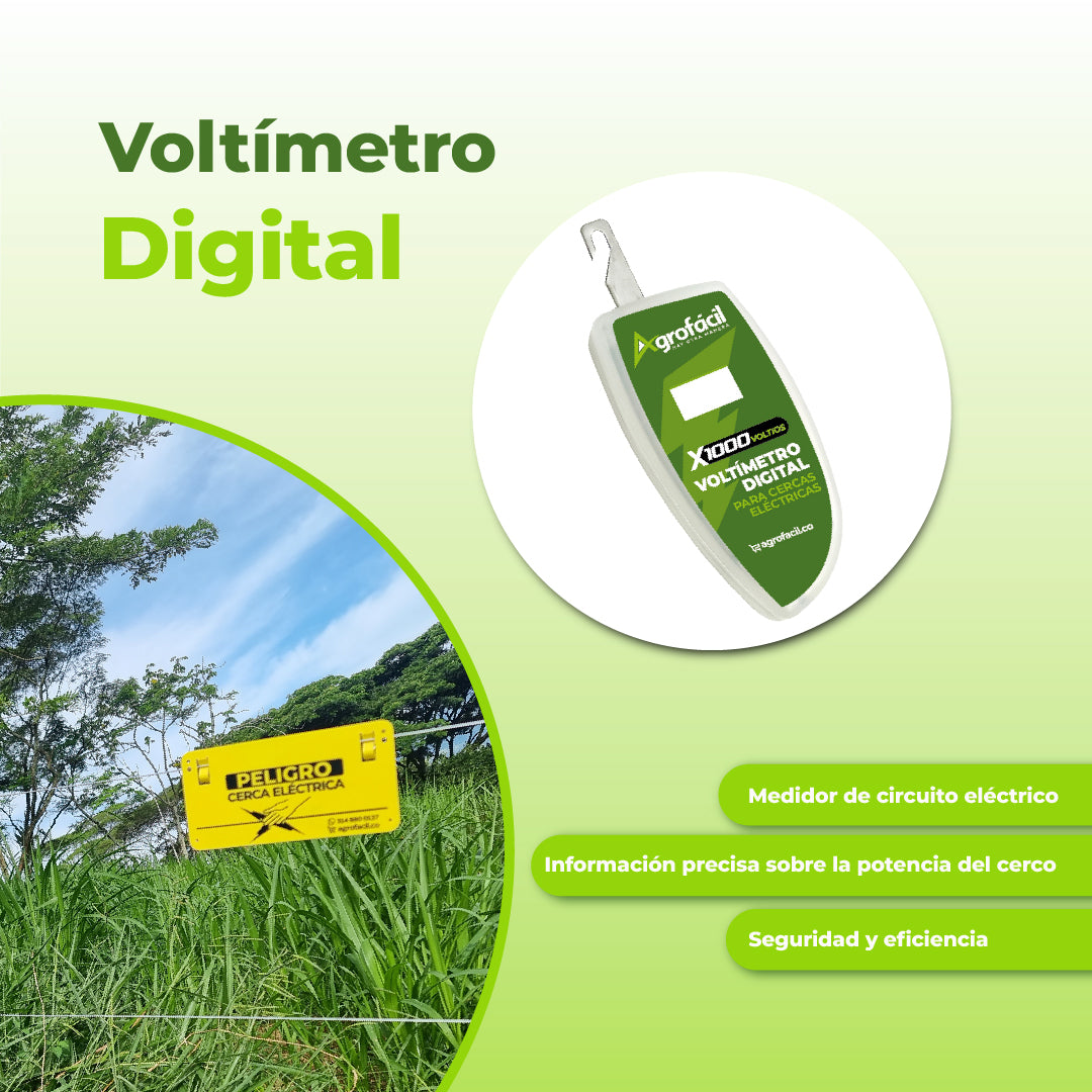 Voltímetro Digital para Cerca Eléctrica Agrofácil