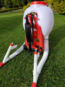 Abonadora de Espalda DUO + Sembradora Rotativa Agrofácil