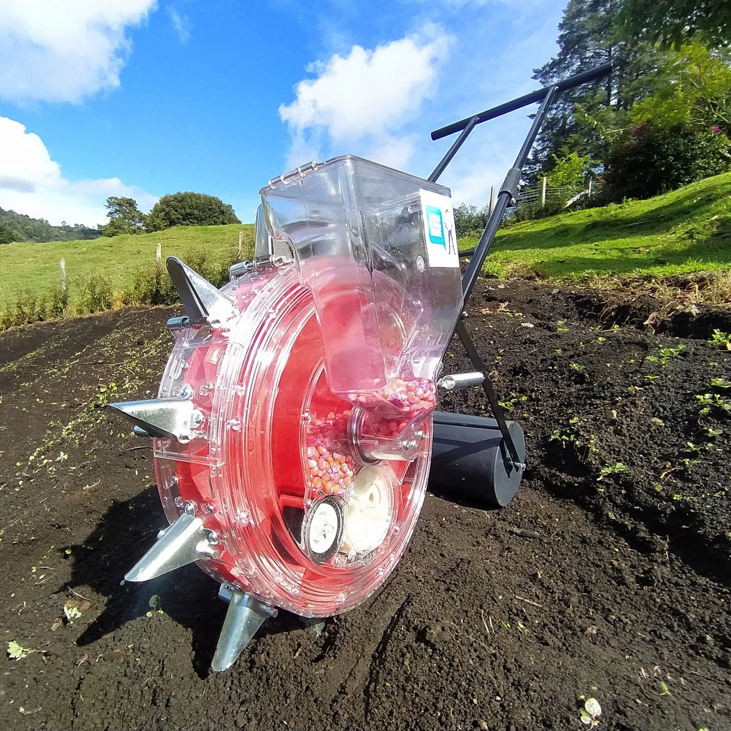 Abonadora de Espalda DUO + Sembradora Rotativa Agrofácil