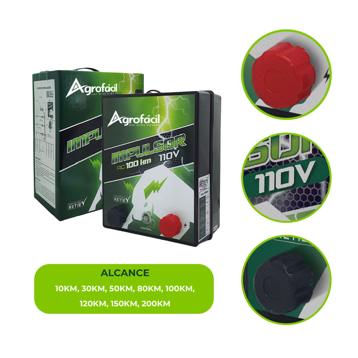 Impulsor Cerca Eléctrica 110V Agrofácil