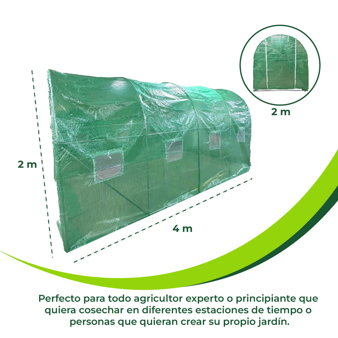 Invernadero Portátil Agrofácil 4 x 2 x 2m
