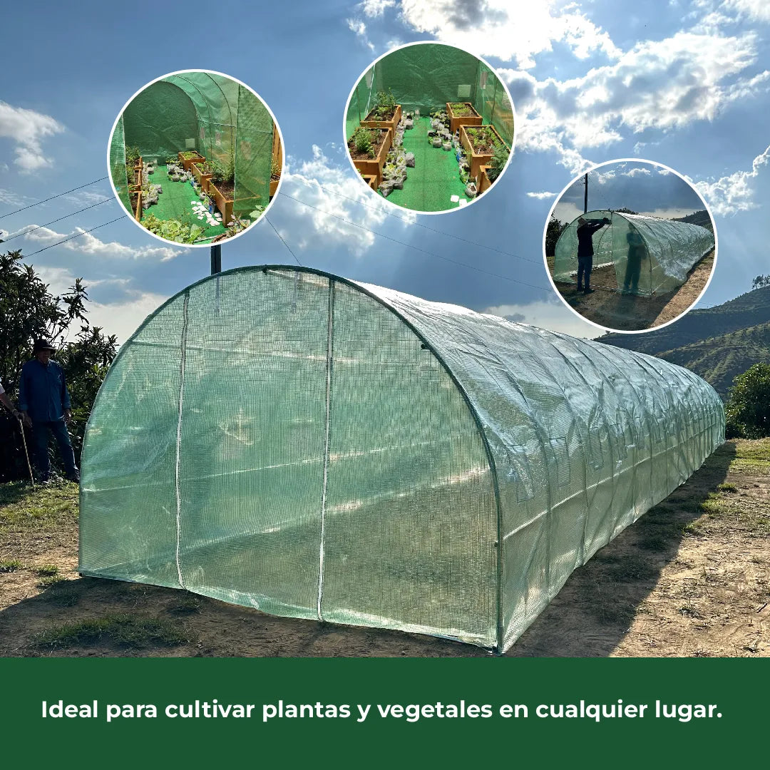Invernadero Portátil Túnel Agrofácil 18 x 3 x 2m