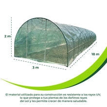 Invernadero Portátil Túnel Agrofácil 18 x 3 x 2m