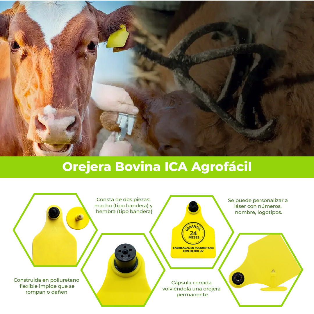 Orejera Bovina ICA Agrofácil