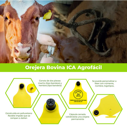 Orejera Bovina ICA Agrofácil