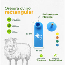 Orejera Cerdo/Ovino Rectangular Agrofácil