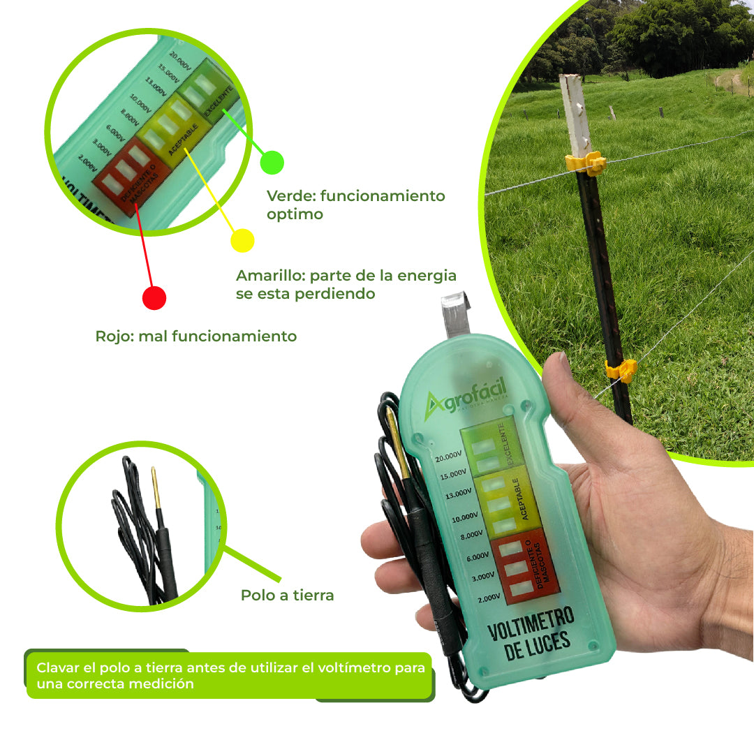 Voltímetro de Luces Agrofácil